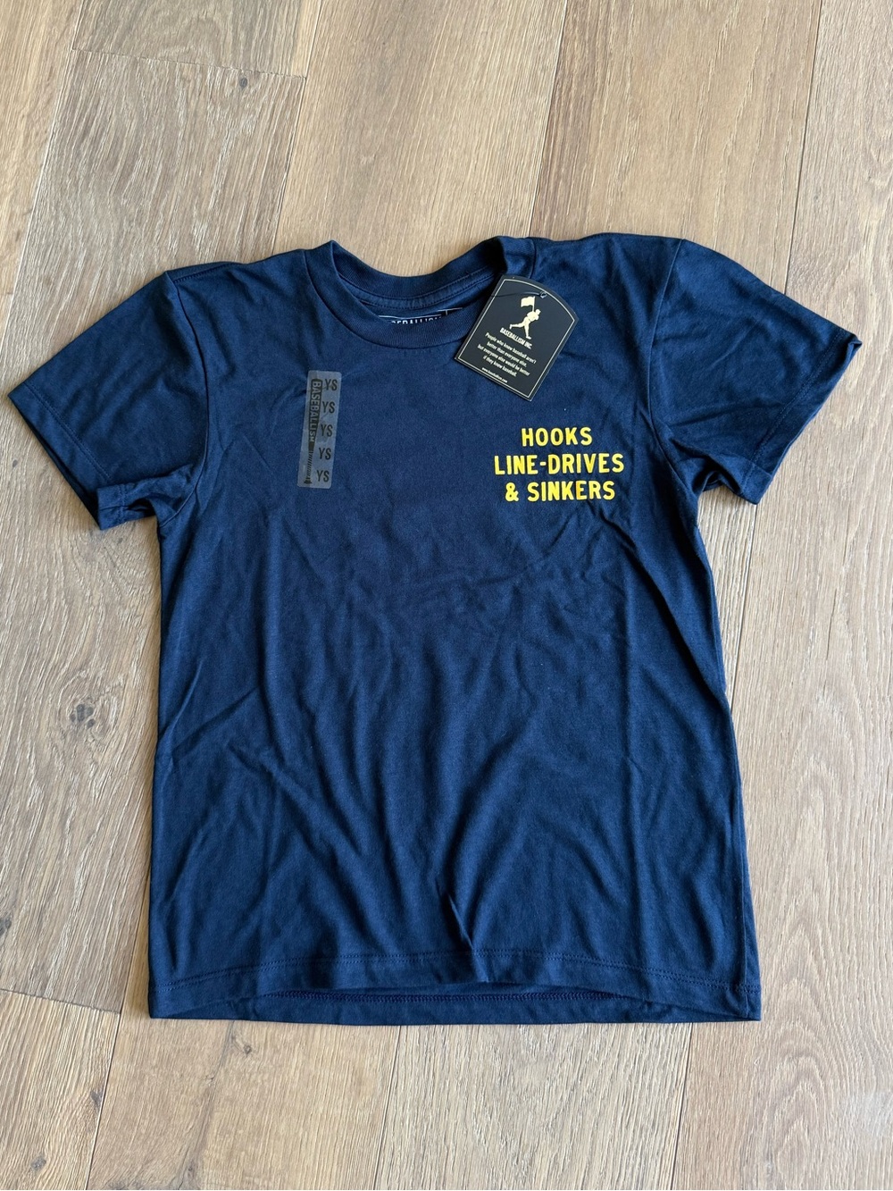 Baseballism Fishing Club Live Bait Tee -Youth -NEW WITH TAGS
